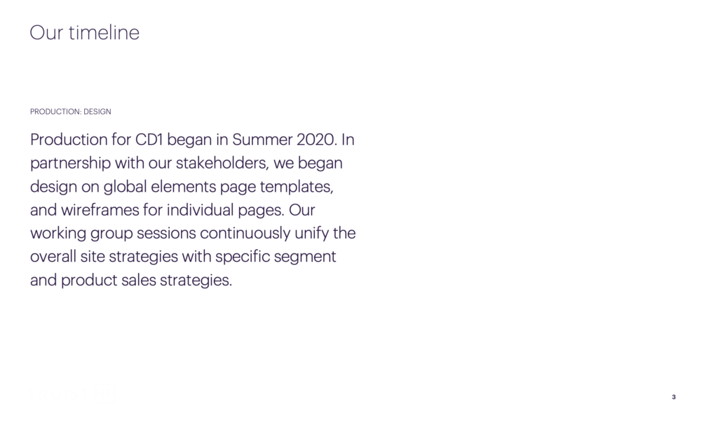 Presentation slide about Production
